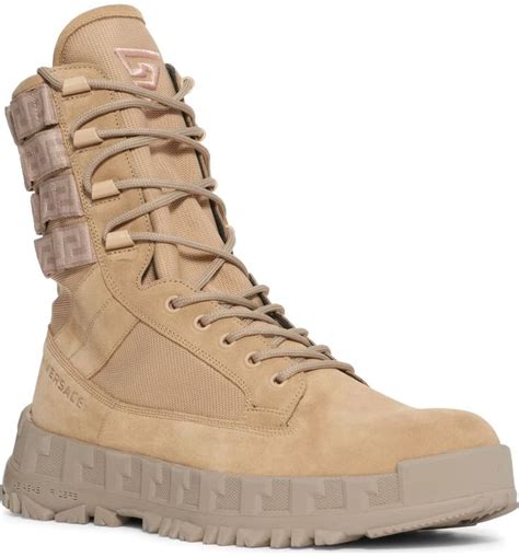 mens boots versace|Versace combat boots army.